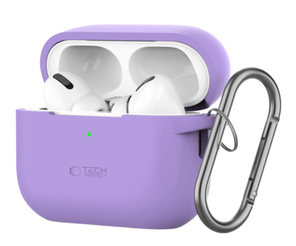 Etui na słuchawki Tech-Protect Silicone Hook do Apple Airpods Pro (1.|2. gen.) lavender